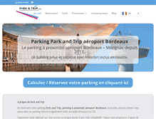 Tablet Screenshot of bordeaux-parkandtrip.com